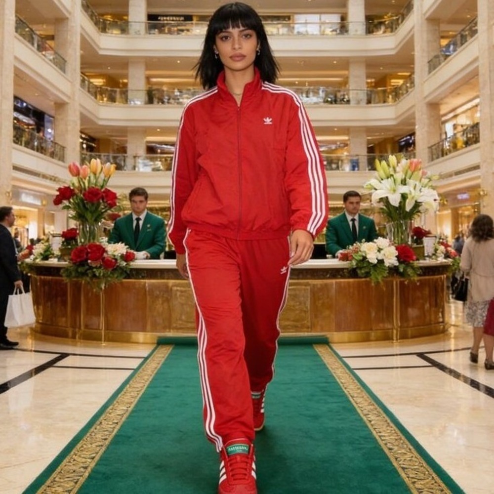 Adidas Originals Women's L Track Jacket Better Scarlet JD3393‎